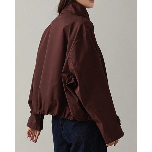 Commense Brown Short Trench Coat Jacket – Buckle Collar – NWT Size XL - Picture 2 of 4